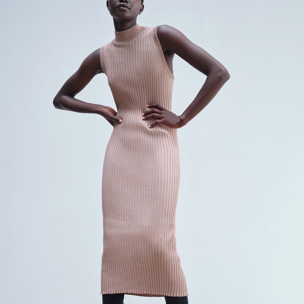 Zara midi knitted dress